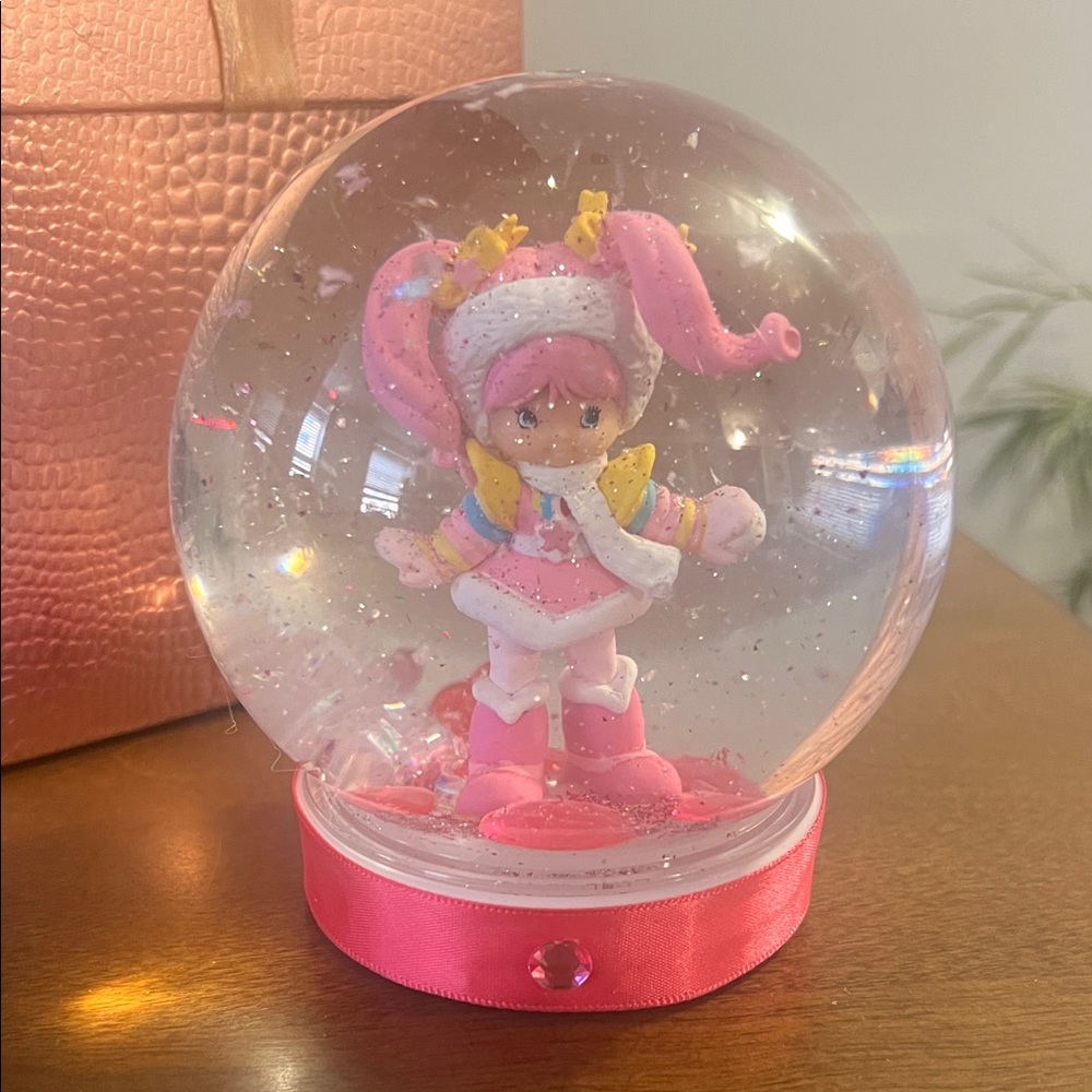 TICKLED PINK Rainbow Bright Snow Globe